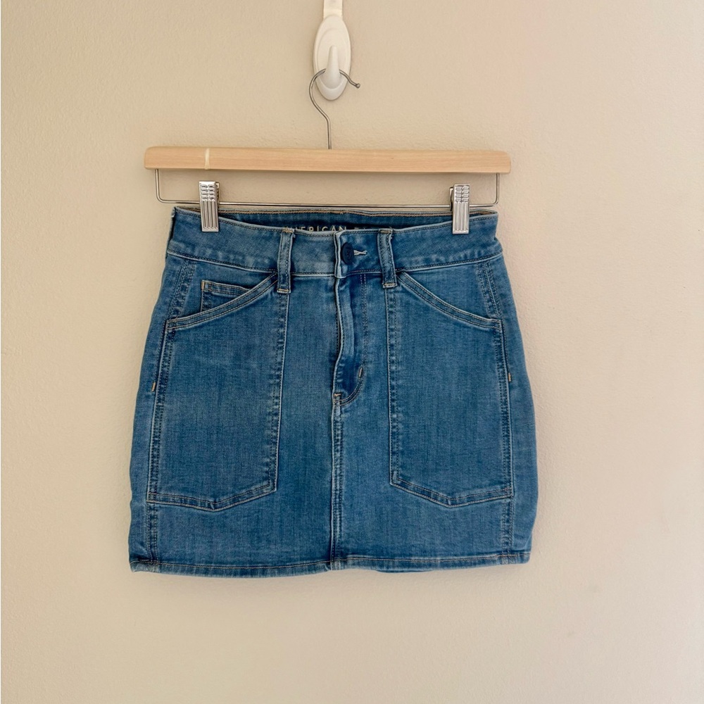 American Eagle Outfitters Blue Pencil Mini Skirt